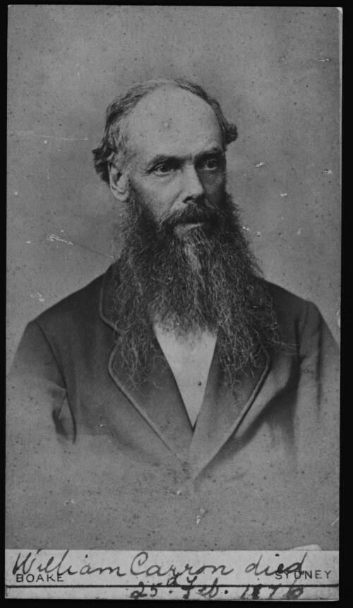 Portrait of William Carron, died 25 February, 1876 [picture] / Boake