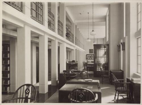 Interior, National Library, Canberra, ca. 1940s [picture] / R.C. Strangman