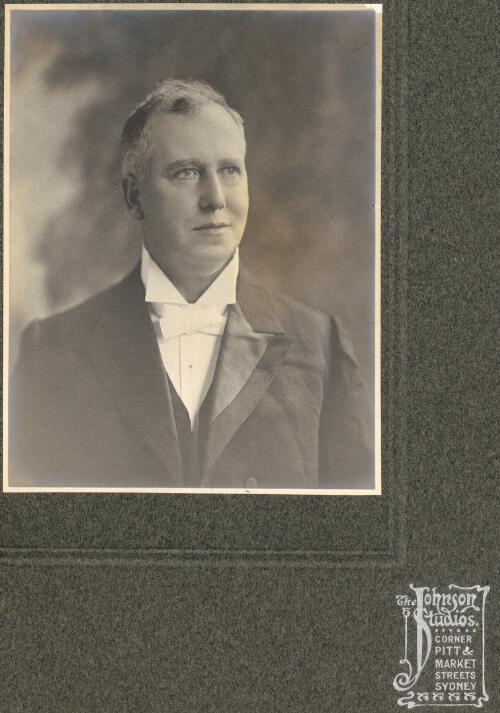 Portrait of Reverend M.N. Hennessy, 1911 [picture] / The Johnson Studios