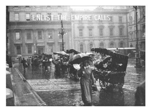 'Enlist the Empire calls' [George Street and Martin Place, Sydney, New South Wales, 1914-1918] [picture]