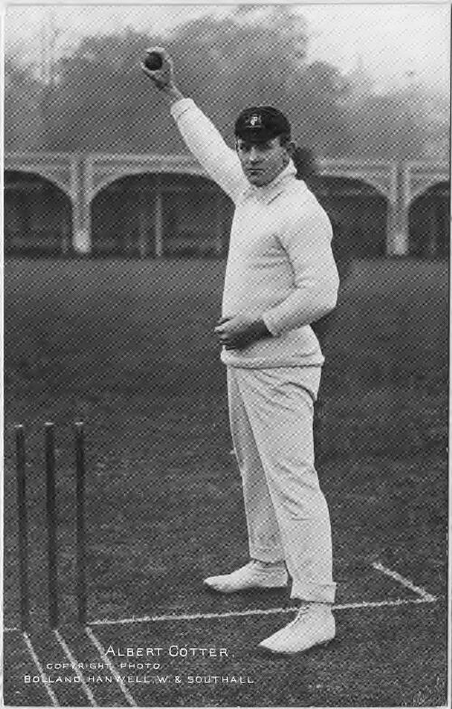 Portrait of fast bowler, Albert Cotter, ca. 1908 [picture] / Bolland, Hanwell, W. & Southall