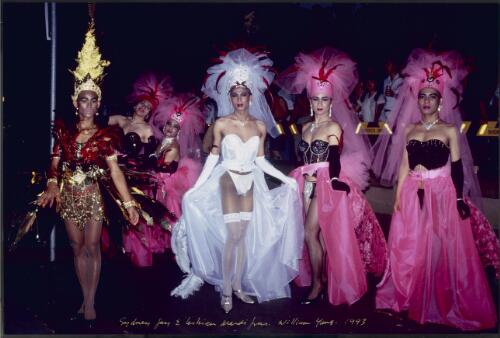 [Tek and five unidentified Mardi Gras participants of Asian descent], Sydney Gay & Lesbian Mardi Gras, 1993 [picture] / William Yang