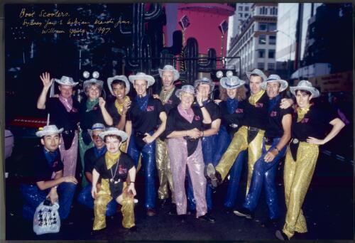 Boot scooters, Sydney Gay & Lesbian Mardi Gras, 1997 [picture] / William Yang