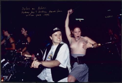 Dykes on bikes, Sydney Gay & Lesbian Mardi Gras, 1993 [picture] / William Yang
