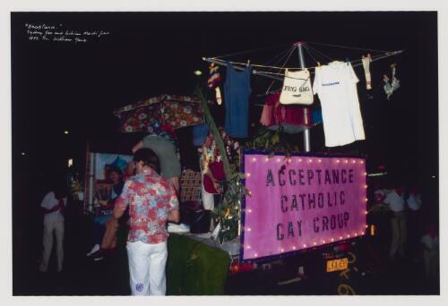 Acceptance [Catholic gay group], Sydney Gay and Lesbian Mardi Gras, 1983 [picture] / William Yang