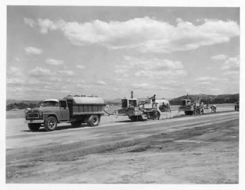 [Runway construction, Canberra Airport, Australian Capital Territory, 1964, 1] [picture] / P. Wells