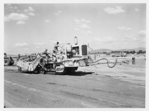 [Runway construction, Canberra Airport, Australian Capital Territory, 1964, 2] [picture] / P. Wells