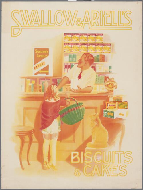 [Three colour printer's proof of the Swallow and Ariell's biscuits and cakes advertisement] [picture] / James Northfield