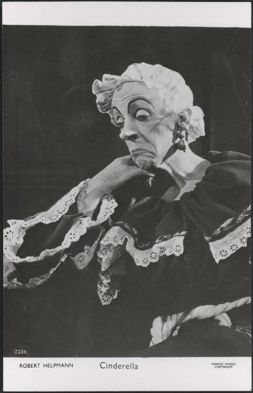 [Robert Helpmann as one of the ugly sisters in "Cinderella"] [picture] / Wood