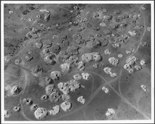 Aerial view of Coober Pedy opal mines, 1968 [picture] / Ern McQuillan