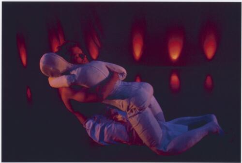 "Body in Question" multimedia dance-theatre show by Igneous, performed by James Cunningham - Tango Scene, Star Court Theatre, Lismore, NSW, May 1999 [picture] / Suzon Fuks