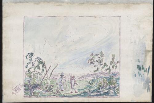 Surveying in this "Other Eden" N.S.W. [i.e New South Wales], IWM., 1833 [picture]