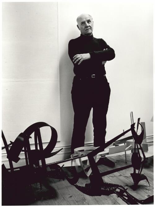 Portrait of Lenton Parr in his studio, Sandringham, Victoria, 1976 [picture] / Richard Beck