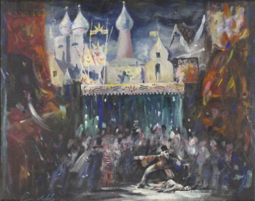 Death of Petrouchka in the Borovansky production of Petrouchka, ca. 1951 [picture] / Constable
