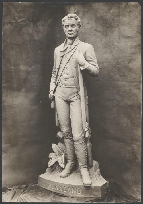 Photograph of a statue of Gregory Blaxland [picture] / E. W. Searle