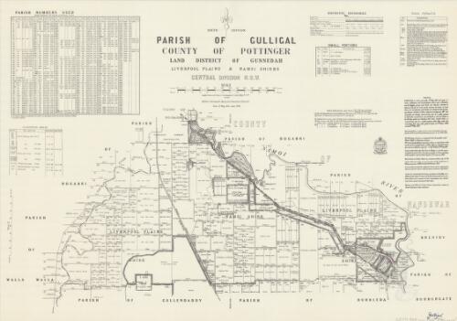 Parish of Gulligal, County of Pottinger [cartographic material] : Land District of Gunnedah, Liverpool Plains & Namoi Shire, Central Division N.S.W. / compiled, drawn and printed at the Department of Lands, Sydney N.S.W