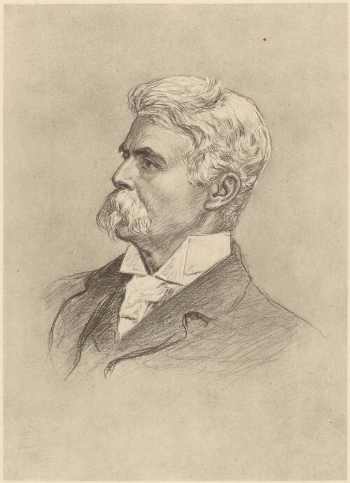 Portrait of Sir Edward Nicholas Coventry Braddon [picture] / drawn by Percy F. Spence - engraved by Lowy, Vienna