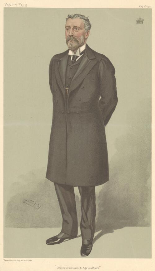 "Cricket Railways & Agriculture", [Viscount Cobham] [picture] / Spy