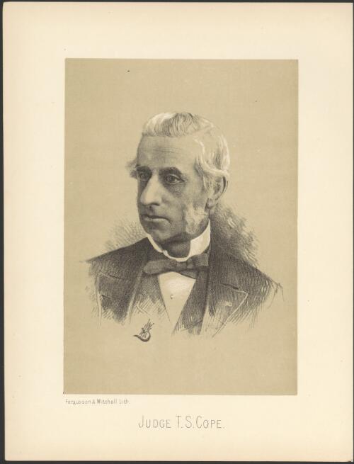 Judge T. S. Cope [picture]/ Fergusson & Mitchell lith