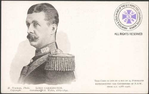 Postcard portrait of Lord Carrington [picture]