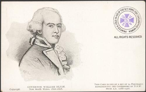 Postcard portrait of Governor WIlliam Bligh [picture]