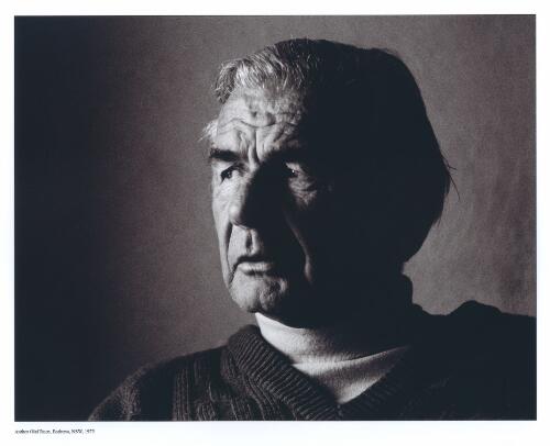 Portrait of author Olaf Ruhen, Bathurst, New South Wales, 1975 [picture] / Trevern Dawes