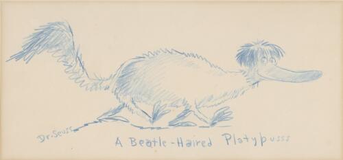 A Beatle-haired platypusss [sic. platypus] [picture] / Dr Seuss