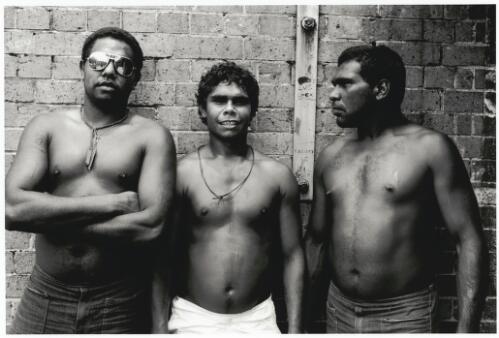 Three inmates, Boggo Road Prison, Queensland, 1989 [picture] / Charles J. Page