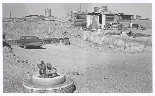 A garden being constructed at an above ground dwelling in Coober Pedy, South Australia, 1970 [picture] / Jeff Carter