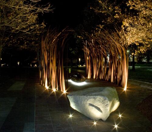 Fire and water (night), a sculpture by Judy Watson, Reconciliation Place, Canberra, Australian Capital Territory, 2007 [picture] / Paul Livingston