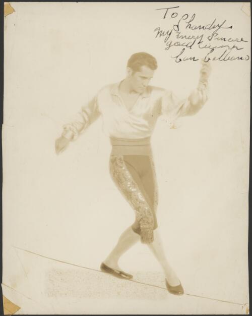 Portrait of Con Colleano high-wire artist presented to Iris Shand, Australia, ca. 1925 [picture]