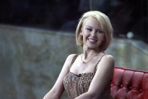 Portrait of Kylie Minogue during a television interview, Sydney, 14 January 2008 [picture] / Robert James Wallace