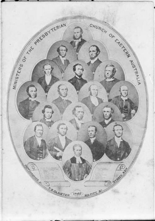 Ministers of the Presbyterian church of Eastern Australia, Sydney, New South Wales, 1862 [picture] / T. S. Glaister