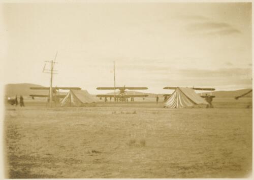 Tents and planes at the opening of Federal Parliament, Canberra, 1927 [picture]