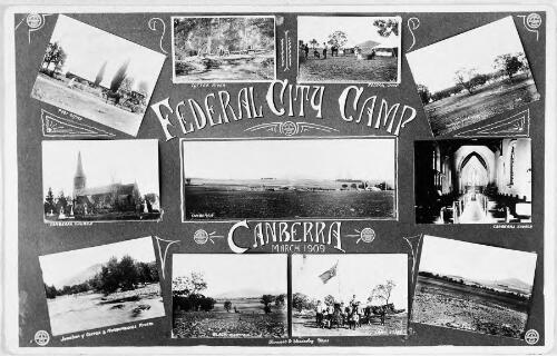 Federal City Camp Canberra album front, March 1909 [picture]