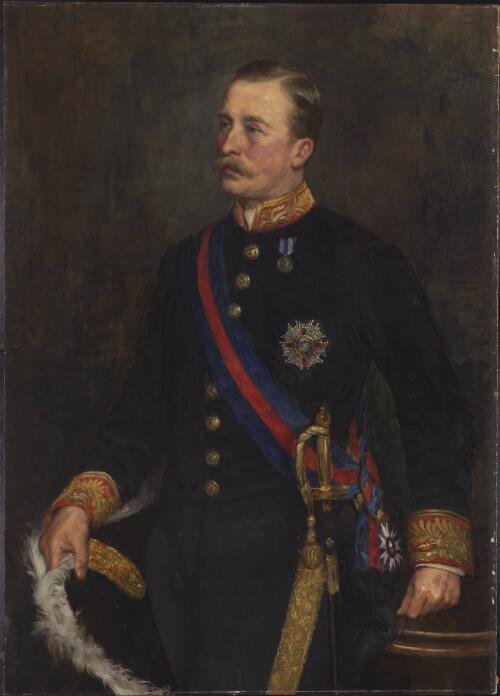 Portrait of Algernon Hawkins Thomond Keith-Falconer, 9th Earl of Kintore, ca. 1900 [picture] / Charles Napier Kennedy