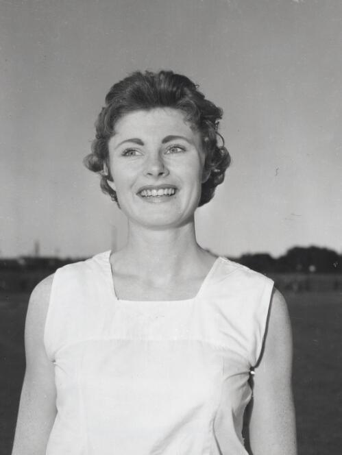 Portrait of athlete Marlene Mathews, 1958 [picture] / J. Fitzpatrick