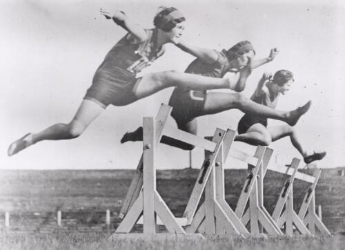 Women's hurdles race taking place at Sydney Sports Ground, New South Wales, March 1931 [picture]