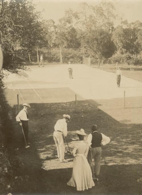 Men playing croquet, Sydney, ca. 1900s [picture]