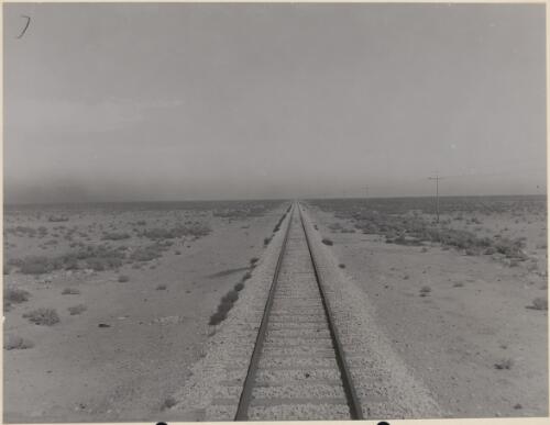 The Transcontinental railway line across the Nullarbor Plain 1949 [picture]