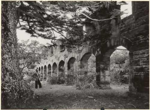 All that remains of the commodious stables that housed the steeds of the military officers of the penal settlement at Norfolk Island prior to 1856, 1953 [picture]
