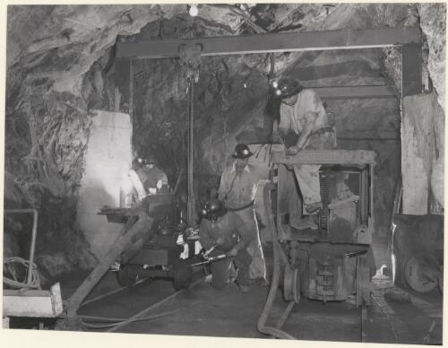 Repair shop, New Broken Hill Consolidated Ltd mine, Broken Hill, 1959 [picture]