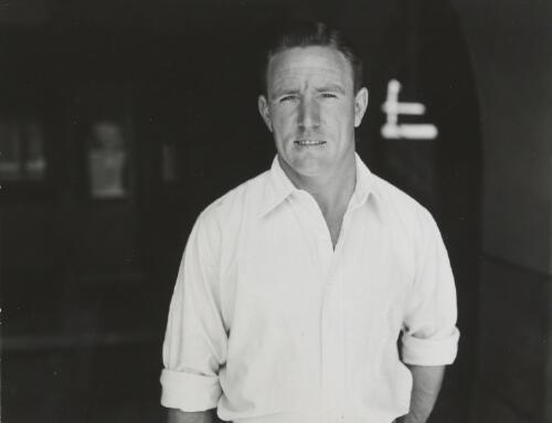 Portrait of Australian cricketer Ray Lindwall, 1950 [picture] / Australian News and Information Bureau