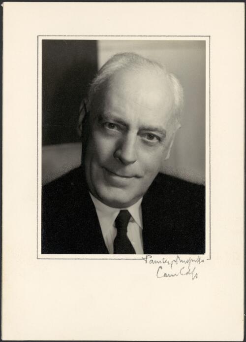 Portrait of Frank Debenham, founding director of the Scott Polar Research Institute, Cambridge, England, ca. 1940s [picture] / Ramsey & Muspratt