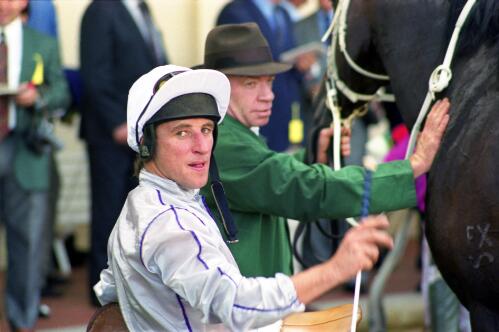 Jockey Jim Cassidy returning to weigh in at Royal Randwick Racecourse, New South Wales, 22 February 1992 [picture] / Ern McQuillan