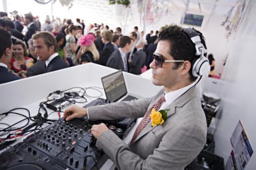 DJ in the Myer Marquee, Birdcage area at Melbourne Cup, Flemington, 3 November 2009 [picture] / Dave Tacon