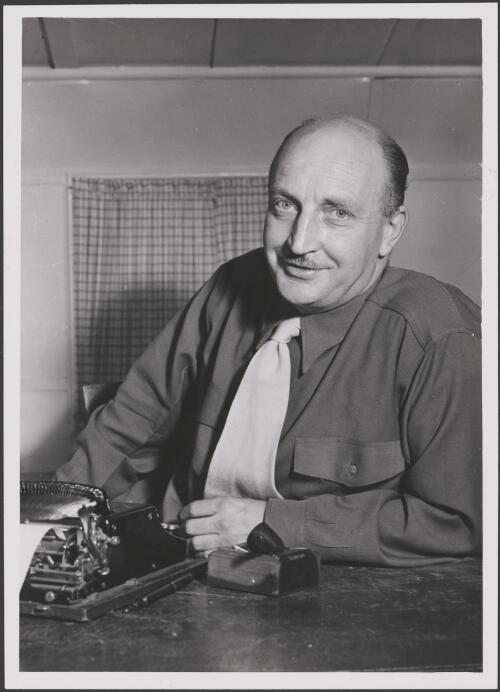 Portrait of Alan Marshall, ca. 1950 [picture] / News & Information Bureau