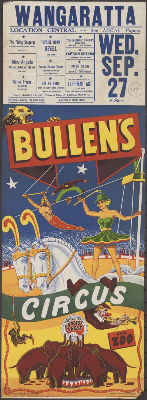 Bullen's Circus [picture] : Australia's largest circus and zoo