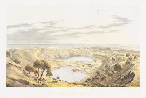 Crater of Mount Gambier, South Australia, 1867 [picture] / E. v. Guérard