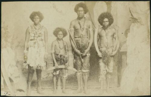Aboriginal Australians in R.A. Cunningham's touring company, Dusseldorf, Germany, ca. 1885 [picture] / Julius Schaar